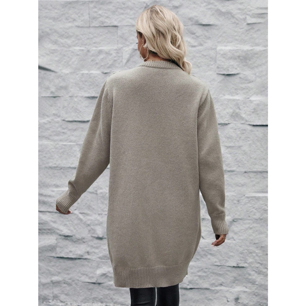 preppy Waterfall Collar Batwing Sleeve open front Cardigan sweater - Picture 4 of 8